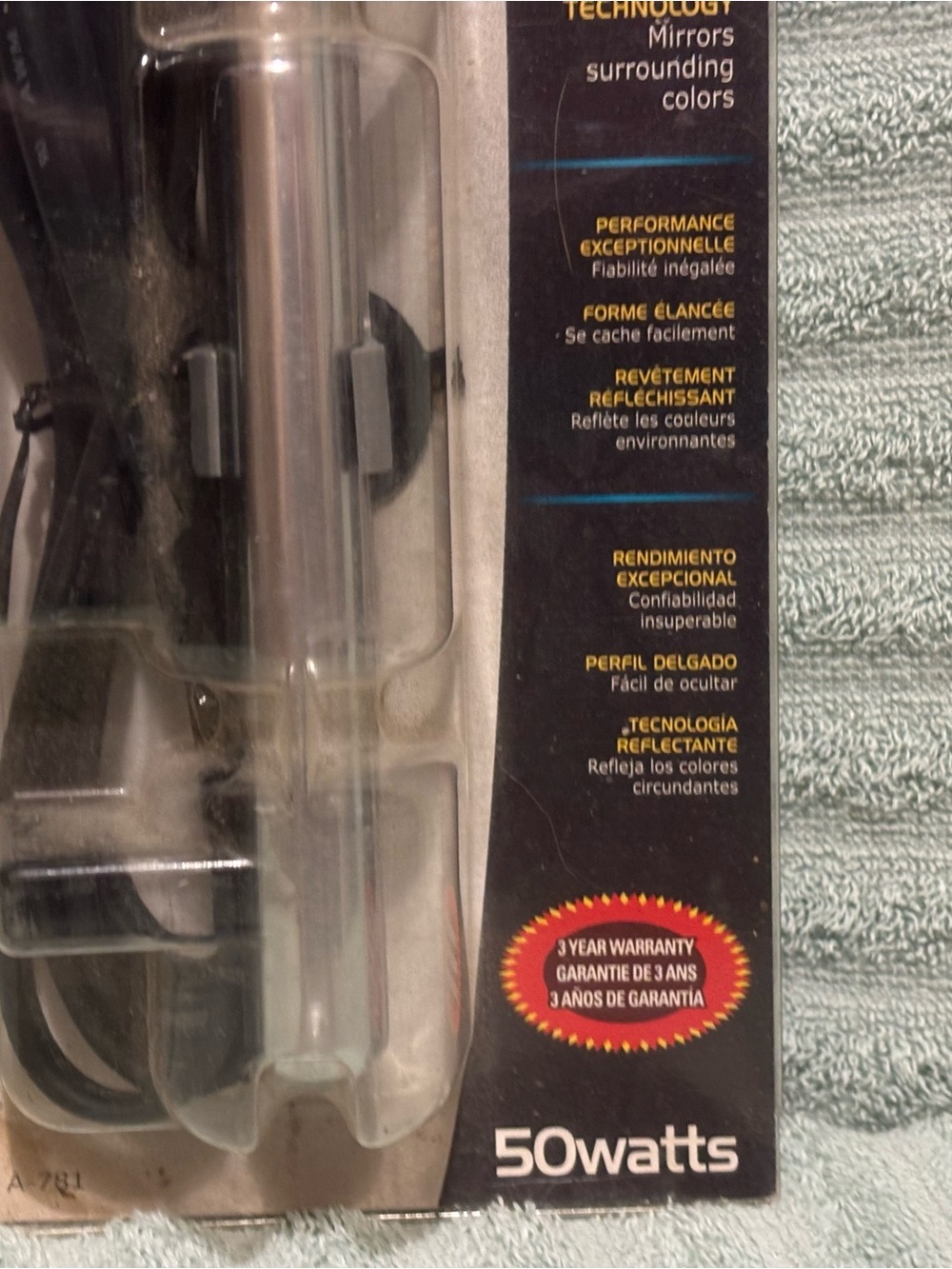 M50 Submersible Glass Aquarium Heater 50 watts 15 Gallons - Black. NEW! - Picture 9 of 9